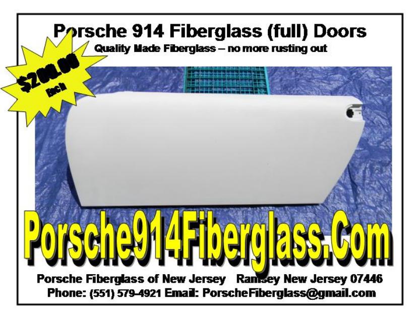Porsche 914 Full Fiberglass Doors