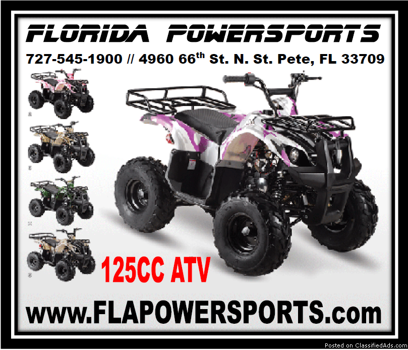 Brand New 125cc Off Road ATV'S In All Colors