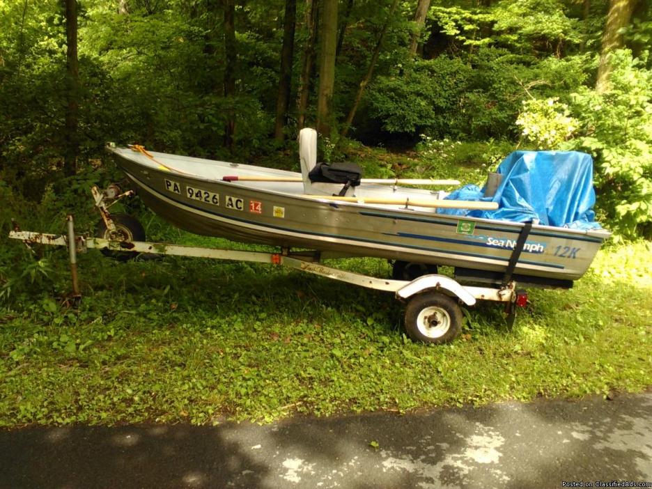 1982 Sea Nymph boat with trailer and motor