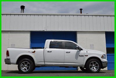 Ram : 1500 Laramie EcoDiesel Turbo Diesel Crew Cab 4X4 4WD ++ Repairable Rebuildable Salvage Lot Drives Great Project Builder Fixer Wrecked
