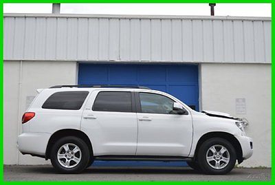 Toyota : Sequoia SR5 5.7L V8 4x4 4WD Leather Rear Cam N0T Limited Repairable Rebuildable Salvage Lot Drives Great Project Builder Fixer Wrecked