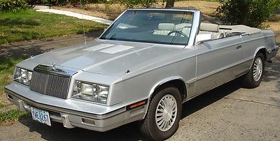 Chrysler : LeBaron Mark Cross Edition SILVER 1985 CHRYSLER LEBARON CONVERTIBLE “Mark Cross Edition”