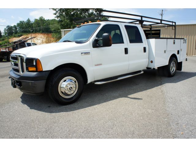 Ford : F-350 Crew Cab 176 2006 ford f 350 6.0 powerstroke diesel service bed work truck nice