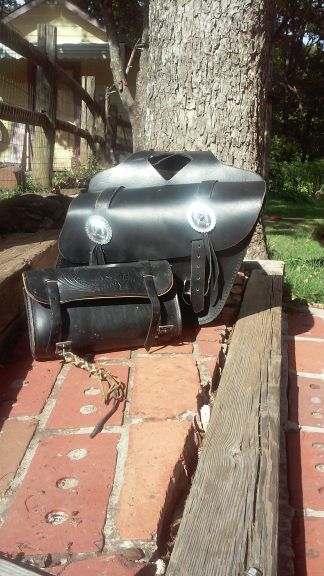 Leather saddlebags 3pcset