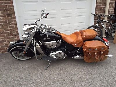 Indian : Chief 2014 indian chief vintage black beautiful condition six shooter pipes