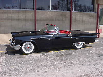 Ford : Thunderbird Coupe 57 ford thunderbird black with red interior