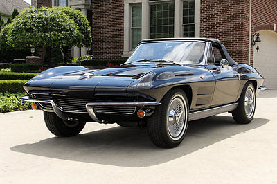 Chevrolet : Corvette Convertible Stingray! Triple Black Convertible! Rebuilt 350ci, 4 Speed, Extremely Clean!