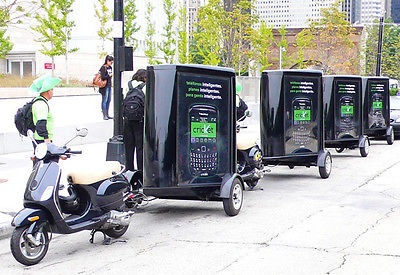 Beautiful Black 3-Sided Advertising Trailer with internal storage