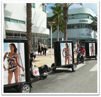 Beautiful Black 3-Sided Advertising Trailer with internal storage