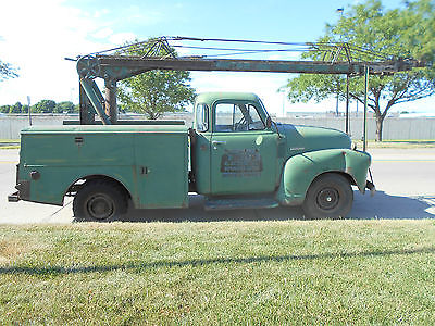 Chevrolet : Other Pickups BARN FIND,PROJECT, 5 WINDOW, VINTAGE SERVICE BODY  RARE BARN FIND 1951 CHEVROLET 3600 5 WINDOW SERVICE TRUCK WITH LADDER NO RESERVE