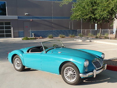 MG : MGA MGA Convertbile 1500 1959 mga roadster glacier blue rust free leather interior beautiful must see