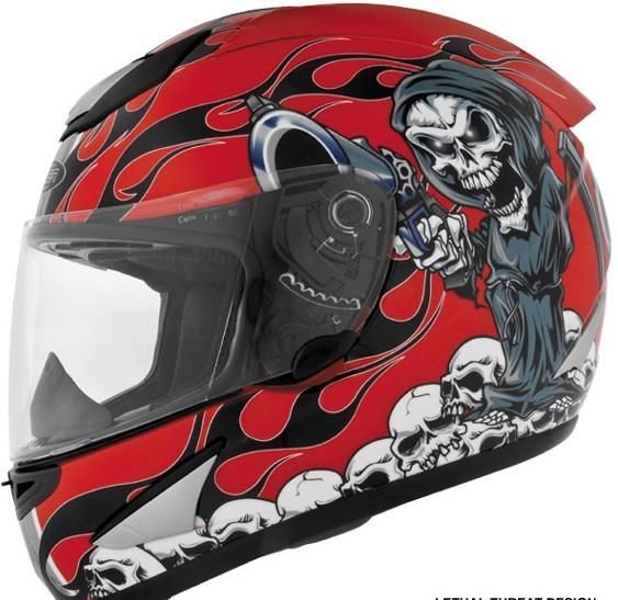 New Full Face Motorcycle Helmet DOT Cyber Reaper Red ALLRIDERGEAR