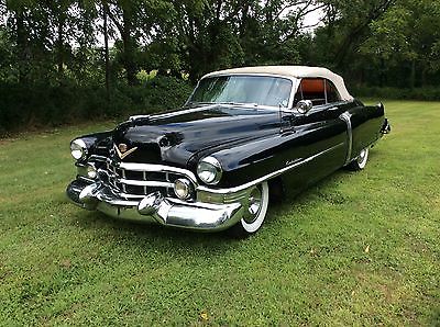 Cadillac : Other SERIES 62 CONVERTIBLE 1952 cadillac convertible with continental kit black with red leather