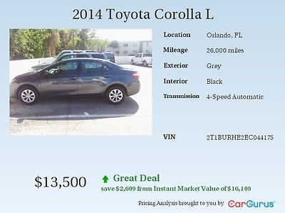 Toyota : Corolla L Sedan 4-Door Very clean single owner fully serviced by Toyota