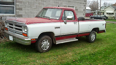 Dodge : Other Pickups D100 Red an white Dodge Ram 100 pickup as is needs some work .