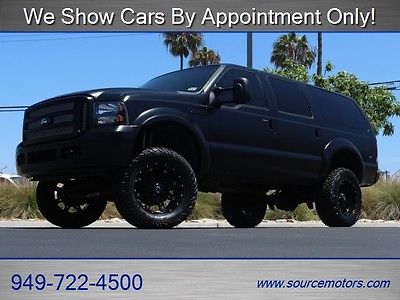 Ford : Excursion CUSTOM Custom 2005 Ford Excursion Diesel 4x4 Matte Black Paint Black Leather Exhaust