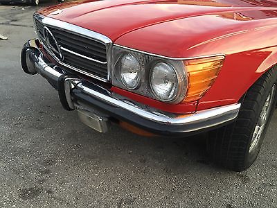 Mercedes-Benz : SL-Class RED 1973 mercedes benz 450 sl euro bumpers low miles very solid nice driver l k