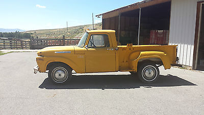 Ford : F-100 1962 ford f 100 stepside yellow