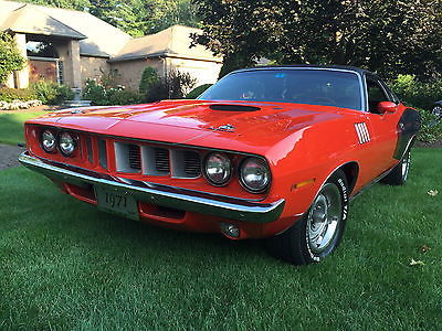 Plymouth : Barracuda CUDA 1971 plymouth cuda 383 4 speed fully documented matching numbers