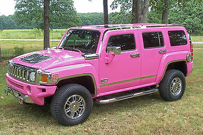 Hummer : H3 Base Sport Utility 4-Door Pink 2006 Hummer H3 Low Miles One Owner Custom GM 4WD AWD SUV 06 Humvee Mary Kay