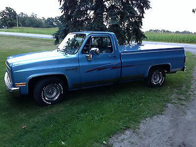 Chevrolet : C-10 Custom Deluxe 1986 chevrolet chevy truck c 10 blue survivor gr 8 1 2 restore sharp ohio 350 v 8