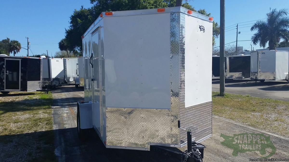 Moving Trailer for sale! NEW Rear Ramp Door Wht Ext. 6x 10 ft. w/ Extra 3