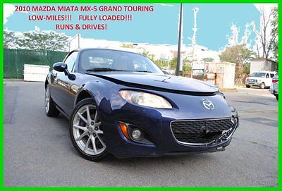 Mazda : MX-5 Miata Grand Touring Leather 6 Speed 6sp MX5 XENON LOADED Repairable Rebuildable Salvage Wrecked Runs Drives EZ Project Needs Fix Low Mile