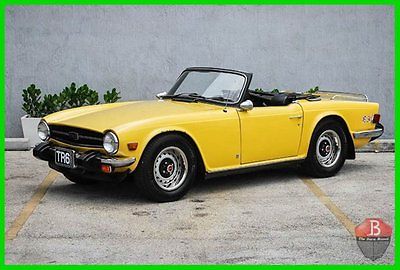 Triumph : TR-6 VERY LOW MILAGE TR6 PRICED TO SELL! GREAT DRIVER!! 1976 triumph tr 6 convertible manual low reserve florida sport car