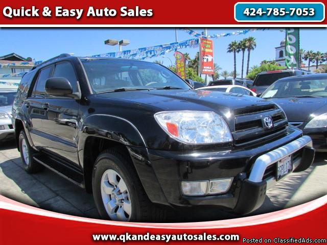AS LOW AS $500 /DOWN! (O.A.C) 2003 Toyota 4runner