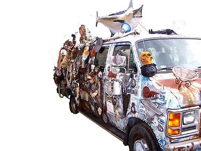Other Makes : Dodge Ram350 SB Carryall Object Assemblage SURREALMOBILE-ART VAN STEAMPUNK OUTSIDER ART SCULPTURE VEHICLE