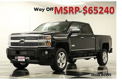 Chevrolet : Silverado 2500 HD MSRP$65540 4WD High Country Diesel GPS Black Crew New 2500HD Duramax Sunroof Navigation Heated Leather Seats 14 15 Cab 6.6L 4X4