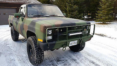Chevrolet : C/K Pickup 3500 1985 chevrolet k 30 3500 4 x 4 m 1028 cucv military truck 6.2 diesel