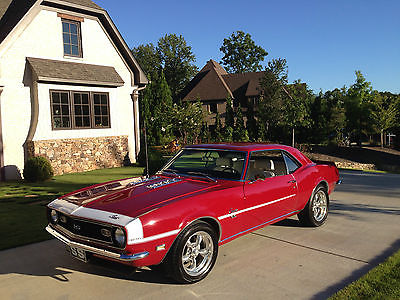 Chevrolet : Camaro SS 396 1968 camaro ss 396 red 350 hp new tremec 5 speed trans excellent body paint