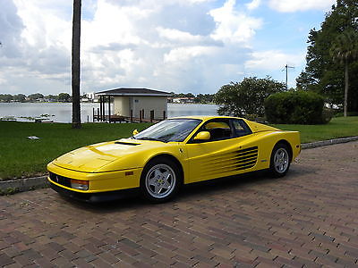 Ferrari : Testarossa Base Coupe 2-Door 1990 ferrari testarossa yellow black serviced 23 k gorgeous fl car