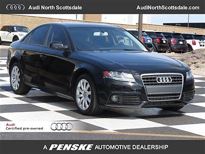 Audi : A4 Premium Package FWD Audi Certified 35 k miles used black 2012 audi a 4 fwd bluetooth ipod leather sun roof cd player