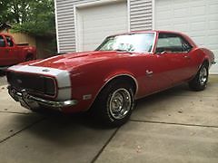 Chevrolet : Camaro 68 camaro rs ss red total restoration excellent condition