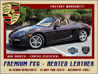 Porsche : Boxster MSRP 59,805!  ONE OWNER! PREMIUM PKG-HEATED 14 WAY PWR LEATHER-BI-XENON-WINDSTOP-7-SP (PDK) AUTOMATIC!