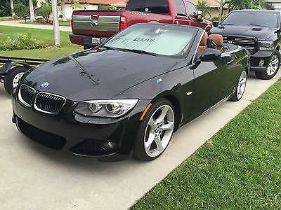 BMW : 3-Series m package 2013 bmw convritible black with saddle brown leather interior warranty