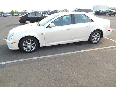 Cadillac : STS 2006 CADILLAC STS,PEARL WHITE BEAUTY BEST OFFER !! 2006 cadillac sts sedan awd navigation moonroof pearl white black dvd best off
