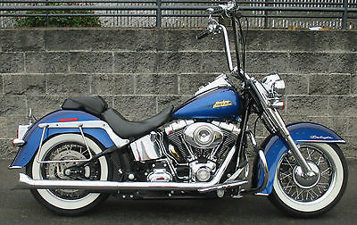 Harley-Davidson : Softail 2007 harley davidson flstn softail deluxe two tone jake elwood blue