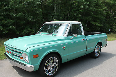 Chevrolet : C-10 Chrome 1968 custom chevrolet c 10 short bed 5.7 l ls 1 swap 4 speed auto green gray