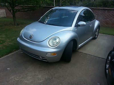 Volkswagen : Beetle-New 2001 vw beetle 144 k silver w black leather automatic clean title