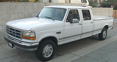 Ford : F-350 XLT 1995 ford f 350 xlt 4 dr crew cab long bed pickup truck w tonneau cover 7.5 l gas