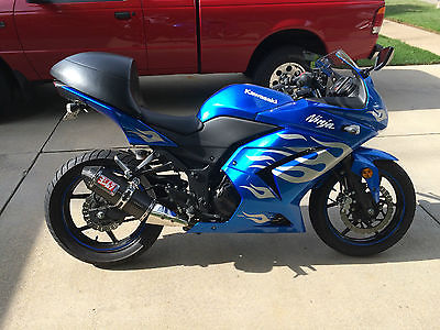 Kawasaki : Ninja 2008 kawasaki ninja blue silver flames low milage gorgeous