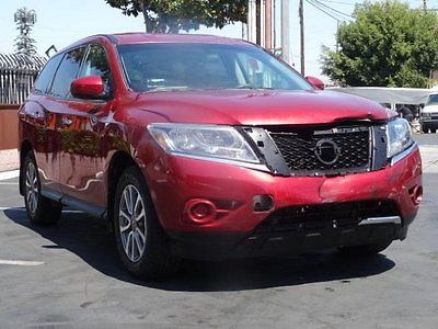 Nissan : Pathfinder S 2013 nissan pathfinder s damaged repairable perfect color loaded low miles l k