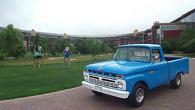 Ford : F-100 Pinstripped 1966 ford f 100 recent professional restoration 302 v 8 3 speed floor shift