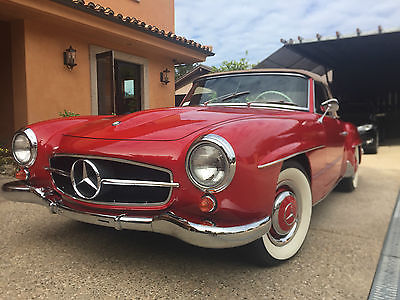 Mercedes-Benz : SL-Class 190 SL MERCEDES 190 SL RED WITH TAN INTERIOR SOFT AND HARD TOP SERVICED