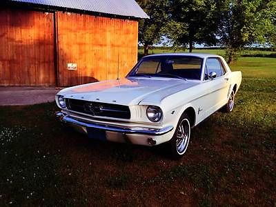 Ford : Mustang 65A M 26 23U 45 6 1965 mustang coupe wimbledon white 289 v 8 65000 original miles 65