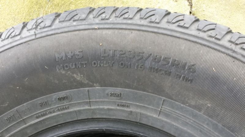 USED  16 INCH  PICKUP TIRES, 1
