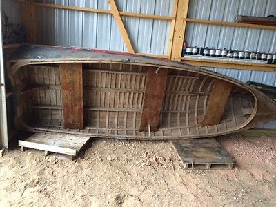 Vintage Wooden Row Boat